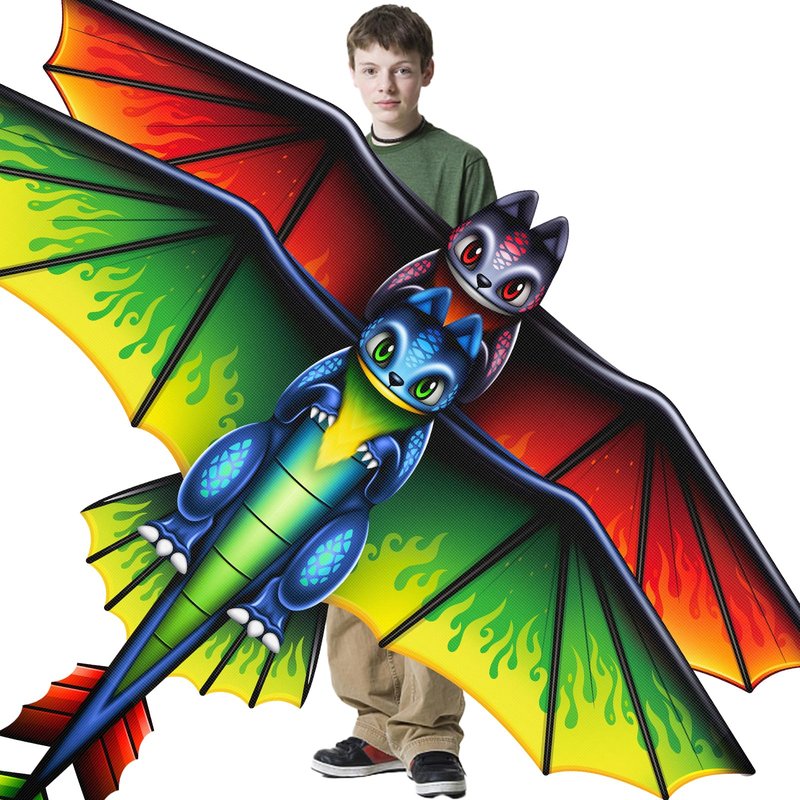 62" Dragon Kite for Kids and Adults, Easy to Fly Huge Dinosaur Kites for Kids Ages 4-8 8-12 with 328FT String for Beach Trip Yard Lawn Family Outdoor Games and Activities Birthday Gifts, 2 Pack