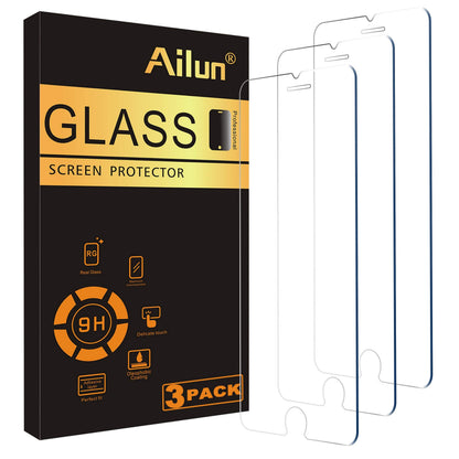 Ailun Screen Protector for iPhone 16 / iPhone 15 / iPhone 15 Pro [6.1 Inch] Display 3 Pack Tempered Glass, Dynamic Island Compatible, Case Friendly [Not for iPhone 16 Pro 6.3 Inch].