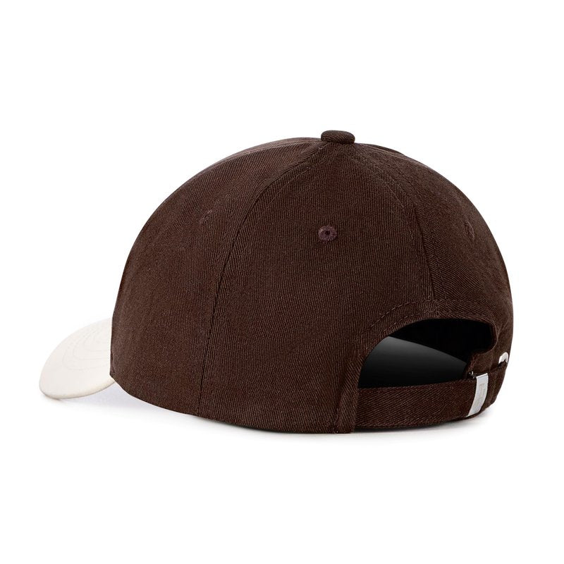 Mens Cap, Plain Baseball Cap, 100% Cotton, Adjustable Size, Casual Hat, Two Tone Color Combinations (Brown & White)