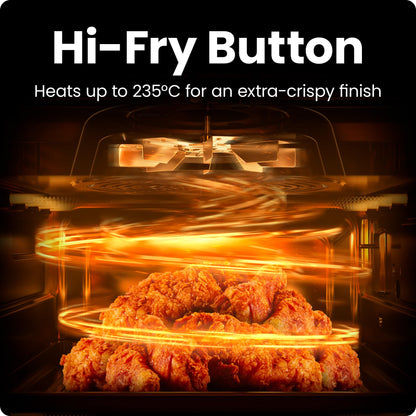 Chefman 5.7L Air Fryer, Touch Controls with 4 Presets, Compact Air Fryer with Hi-Fry Technology for Extra Crisp, Quick & Easy Meals, Nonstick & Dishwasher Safe Basket, Black