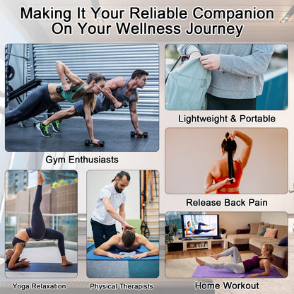 iGreely Premium Muscle Roller The Ultimate Massage Roller Stick 17 Inches Recommended by Physical Therapists Promotes Recovery Fast Relief for Cramps Soreness Tight Muscles Blue