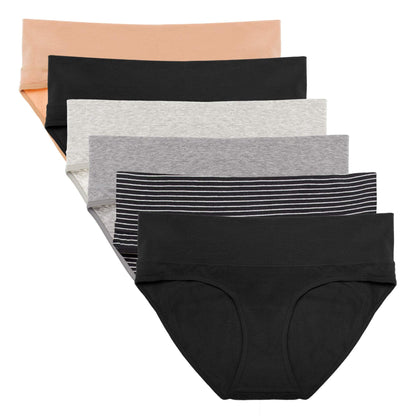 Intimate Portal Maternity Knickers Pregnancy Underwear After Birth Foldable Under Bump Pants 6-Pk Epitome L