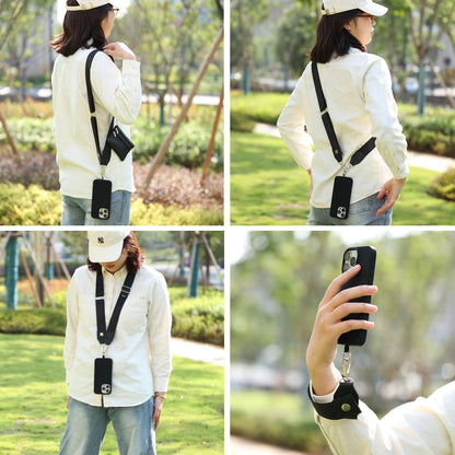 2 Pack Clip and Go Strap for Phone with Wallet Crossbody - Phone Strap Crossbody with Zippered Pouch, Multifuctional Adjustable Cell Phone Lanyard for Going out