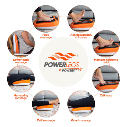 Power Legs Electric Foot Massager Machine with Remote Control, Adjustable Speed, Vibration - Calf Massager - Feet Massager for Neuropathy Pain Relief, Plantar Fasciitis, Leg Blood Circulation (Black)