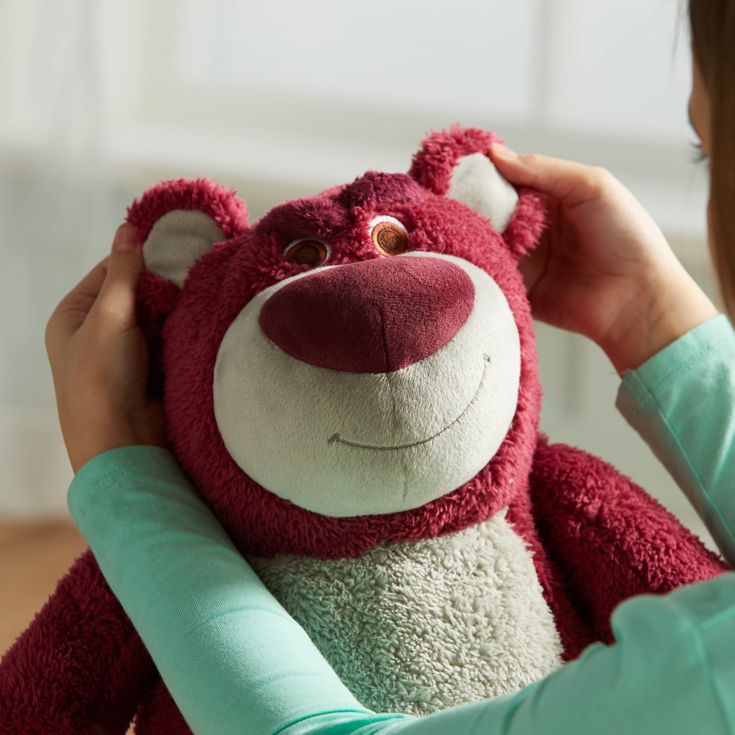 Disney Store Official Lotso Huggin' Bear Soft Toy, Toy Story, 32cm/12”, Strawberry Scented Pink Teddy, Plush Cuddly Character, Villain with Embroidered Details and Soft Finish