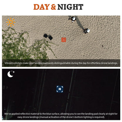 FPVtosky Weighted Drone Landing Pad, Universal 20"(51cm) Fast-fold Double Sided Waterproof Landig Pad Weighted for DJI Mini 3 Pro/Mini 2 /Mini 3/ Mavic 3 / Air 3/Avata/FPV/Phantom Drones etc