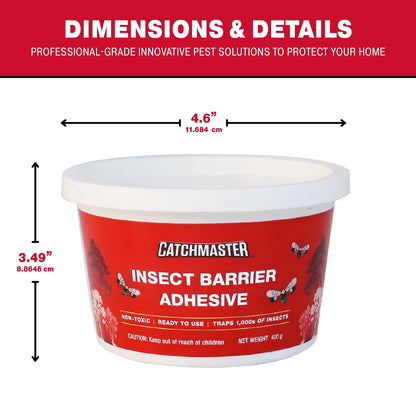 Catchmaster Insect Barrier Kit for Trees -Outdoor Insect Glue Traps for Ornamental Plants, Shrubs & Trees - DIY Beetles, Lanternflies, Cankerworms, Gypsy Moth & Ant Traps - Includes Spreader