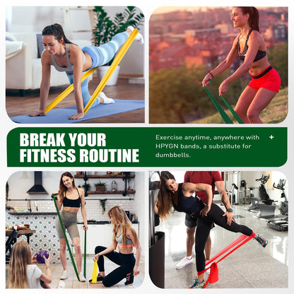 Resistance Bands, Exercise Bands, Physical Therapy Bands for Strength Training, Yoga, Pilates, Stretch Elastic Band with Different Strengths, Workout Bands for Home Gym