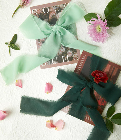 JEDIA Graduation Ribbon, 3 Rolls Champagne Beige Chiffon Silk Ribbon for Flower Bouquet, 1 1/2 inch x 7Yd Flower Ribbons for Gift Wrapping, Wedding Invitations, Bridal Bouquets, DIY Crafts