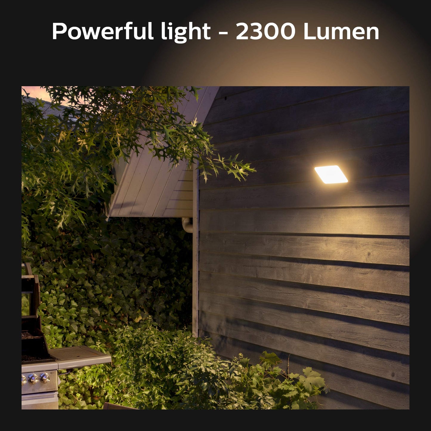 Philips Hue White & Colour Ambiance Discover Outdoor Floodlight, Smart Outdoor Lighting with App and Voice Command, Adjustable Garden Light