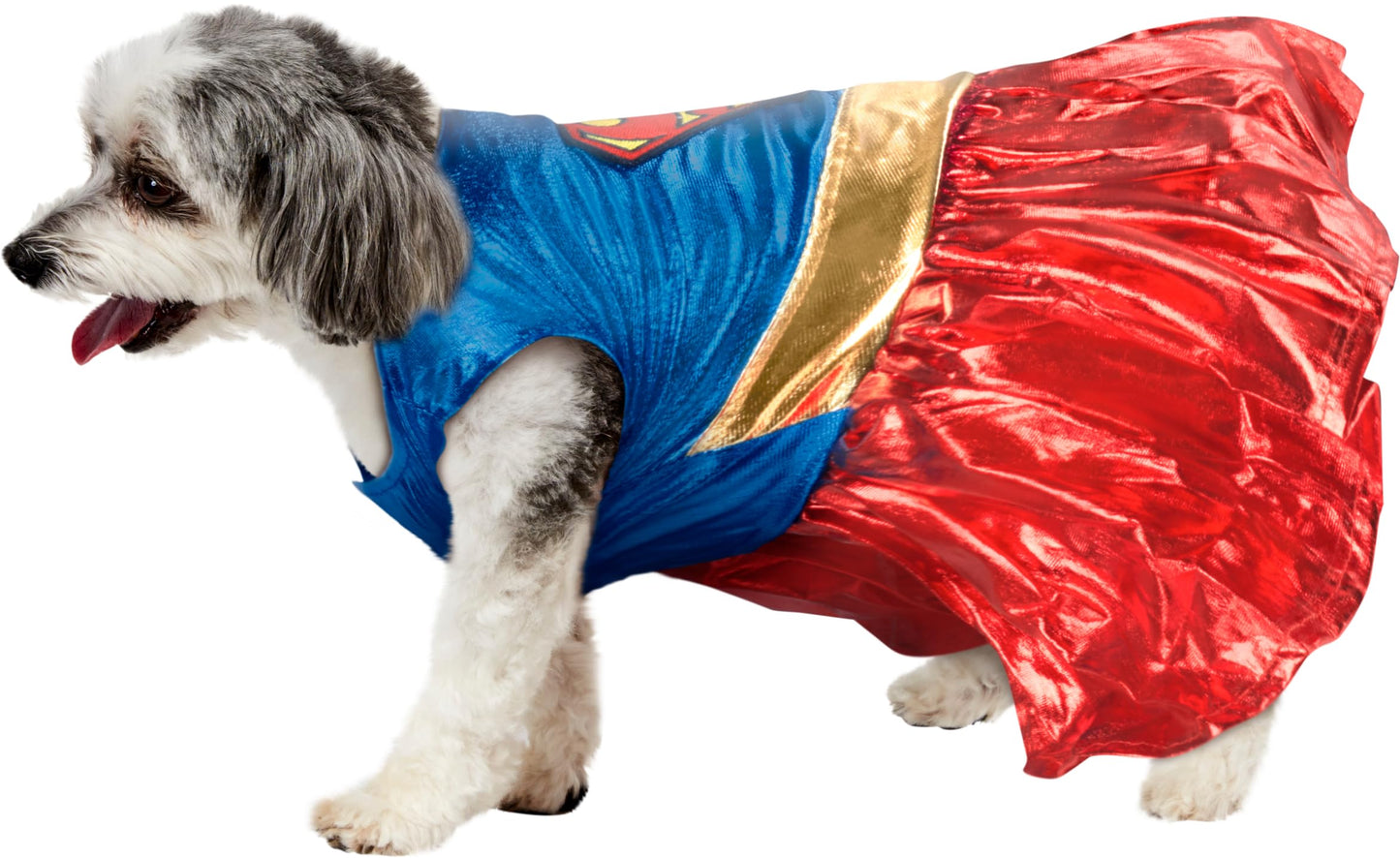 DC Comics Superheroes: Supergirl Pet Costume for For Dogs or Cats by Rubies, Small