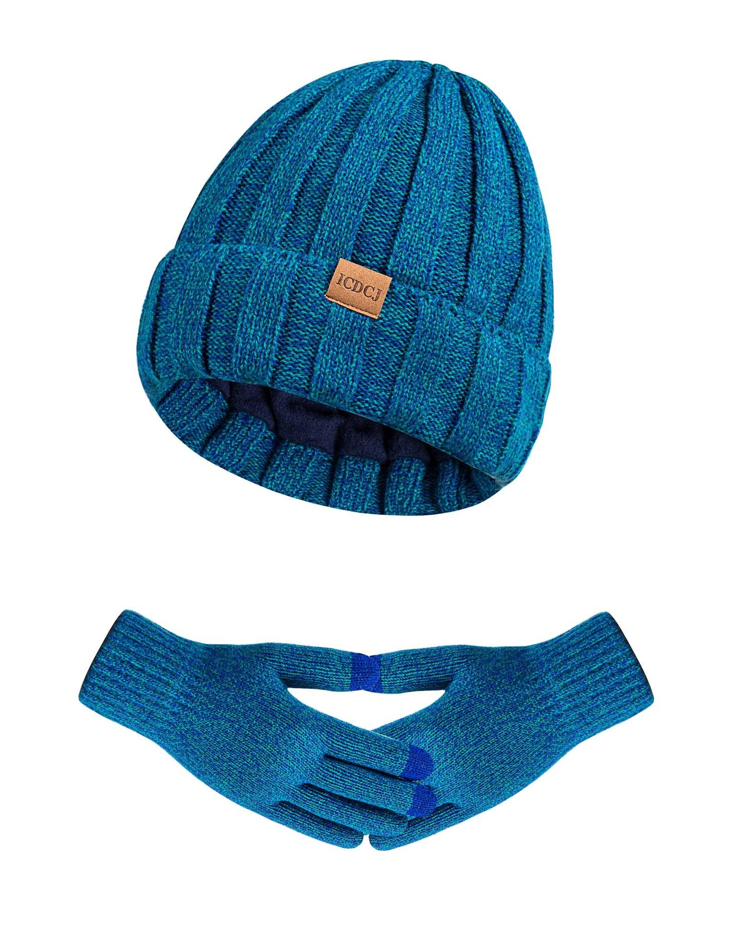 Womens Winter Beanie Warm Hat Touchscreen Gloves Set with Fleece Lined Skull Caps Gifts for Women Men