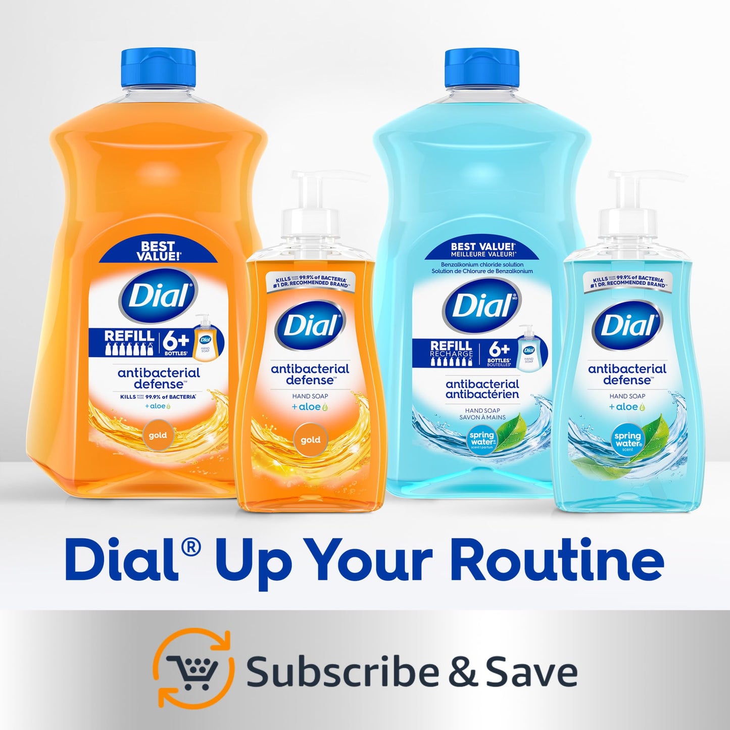 Dial Antibacterial Liquid Hand Soap, White Tea, 11 fl oz (Pack of 4)