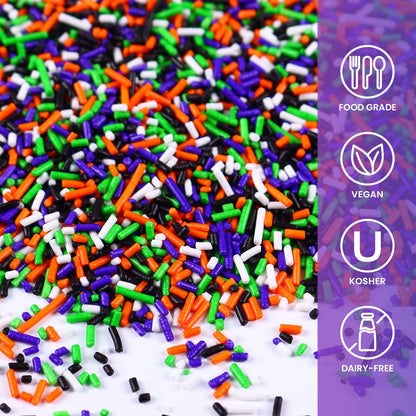 Halloween Sprinkles, Halloween Jimmies Sprinkles for Cake Decorating, 1.32LB Bulk Edible Sprinkles for Cupcake Toppers Baking Cookie Ice Cream Dount Chocolate