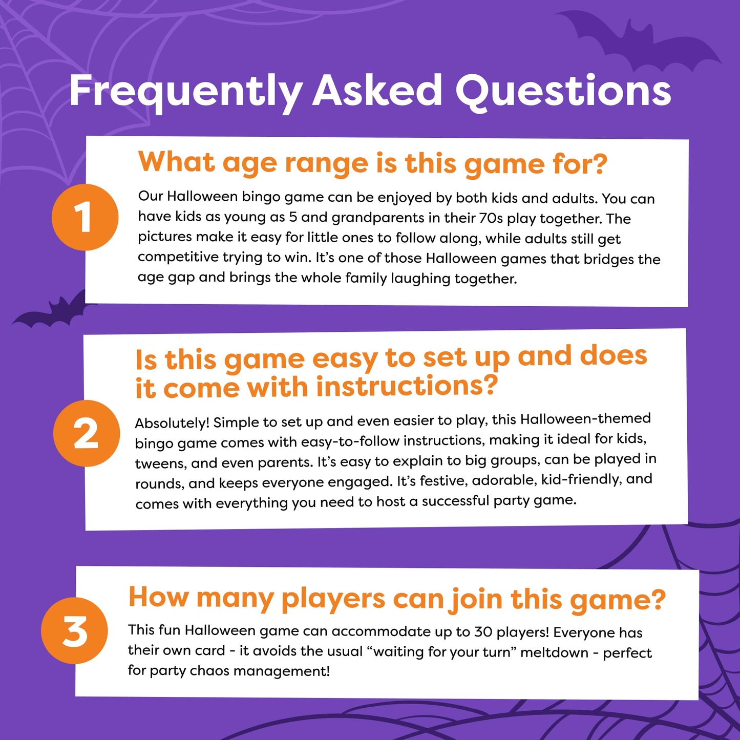 Halloween Games For Kids Party - Halloween Bingo Game For Kids With Up To 30 Players - Halloween Party Games - Halloween Crafts - Fun Spooky Activity For Families, Classroom Parties, Community Events