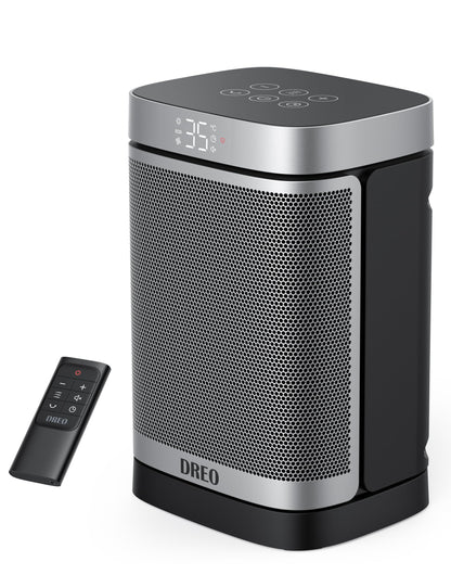 Dreo Electric Space Heater, 70° Oscillating Portable Heaters for Home, 1500W PTC Ceramic Heater with Thermostat, Remote Control, 3-Mode 3-Speed, 1-12H Timer, Overheat & Tip-Over Protection, ECO-Mode