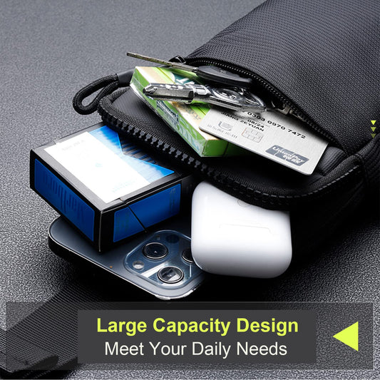 Casecret Shoulder Bag Men's Women's Shoulder Bag Crossbody Bag Sling Chest Small Mobile Phone Case for Hanging with Purse Bag Waterproof Chest Bag Outdoor for iPhone Samsung up to 7.5 Inches