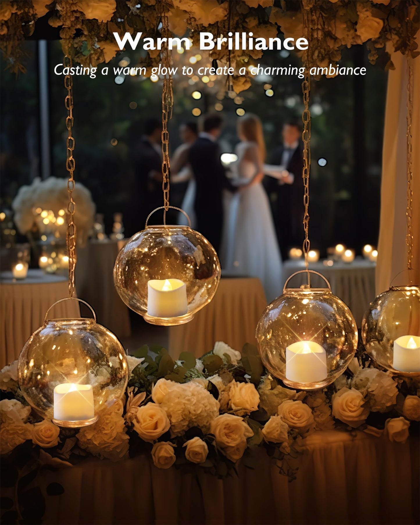 Homemory 12Pcs Flickering Flameless Candle Battery Operated, 200+Hours Fake Electric LED Tea Lights for Votive, Centerpiece Table Decorations, Wedding, Aniversary, Halloween, Christmas