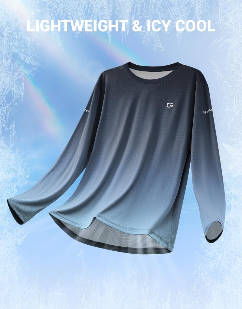Men's Sun Protection Long Sleeve Shirts UPF 50+ Rash Guard Swim Lightweight Cooling UV SPF Shirt Fishing Workout Quick Dry