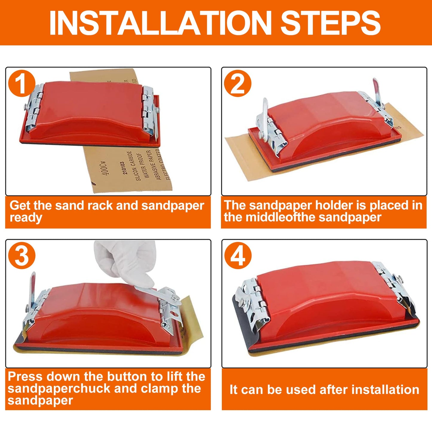 VRKET Wet & Dry Sandpaper Set, 42 Sheets of 120 to 3000 grit Sandpaper with Sanding Block Sander,for Wood Furniture Finishing Metal Automotive Sanding Polishing