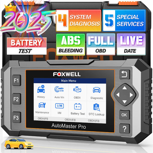 FOXWELL NT614 Elite OBD2 Scanner for ABS SRS Engine Transmission, 5 Reset Functions (ABS Bleeding, Oil, EPB, SAS, Throttle) Code Reader, Battery Voltage Test, WiFi Update Scan Tool, NT604 Upgrade