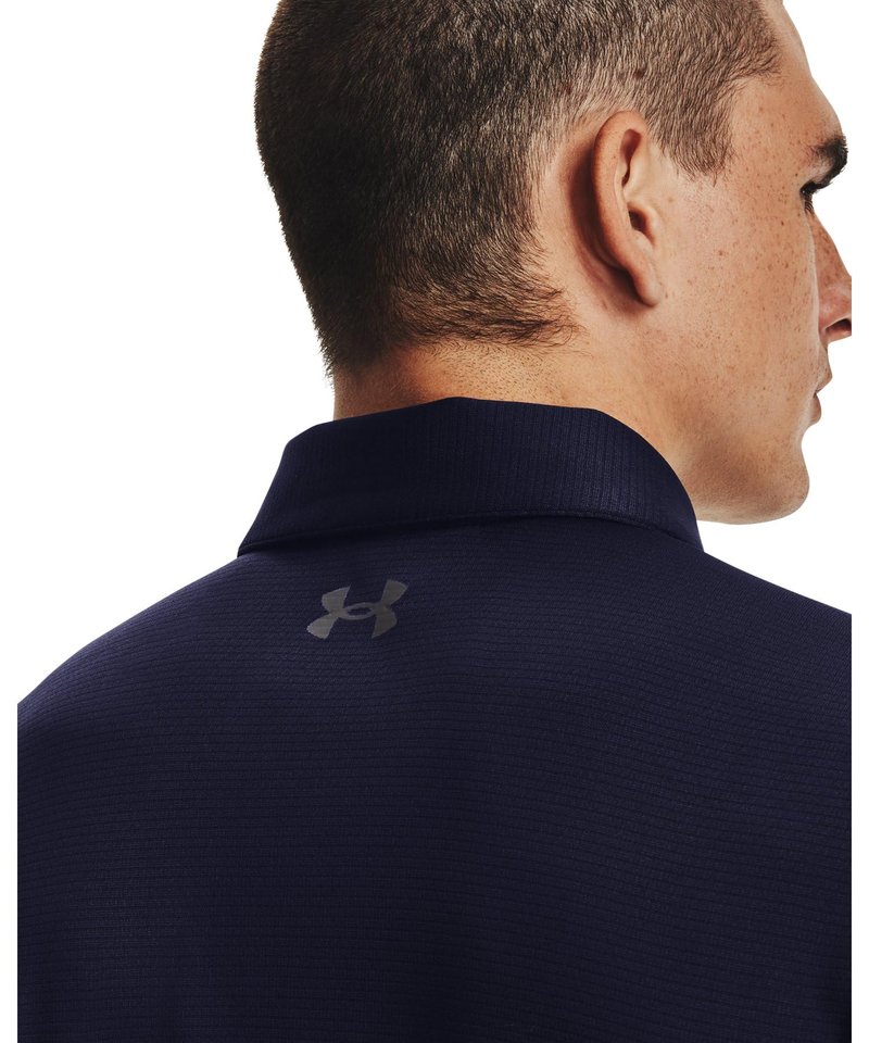 Under Armour Men's Tech Golf Polo, Midnight Navy (410)/Graphite, Medium Tall