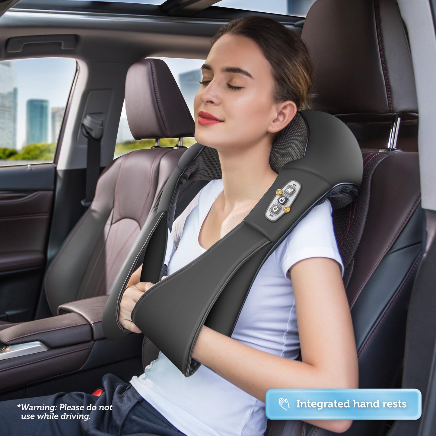 COMFIER Shiatsu Neck and Shoulder Massager,Gifts for Mom Dad,Deep Kneading Massage Pillow with Heat, Back Massager, Pillow Massage, Black