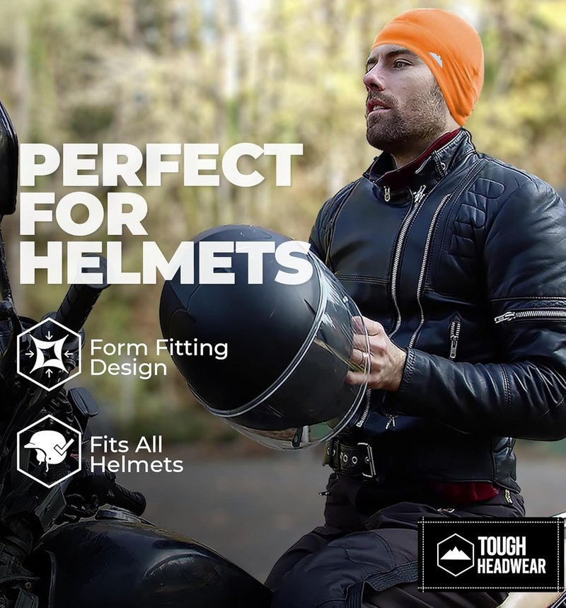 Thermal Skull Cap - Moisture-Wicking Wind-Blocking Beanie for Men | 4-Way Stretch Cycling Hat