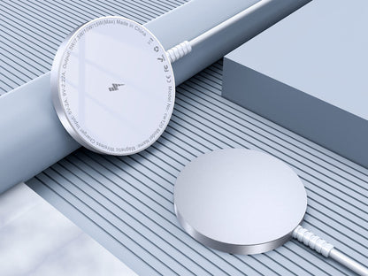 for MagSafe Charger: Magnetic Wireless Charging Pad for iPhone 16 15 14 13 12 Series & AirPods 4-2 Pro, Strong Magnet, Aluminum Alloy, USB-C/A Ports, Ultra-Thin & Portable, Ideal for Desk & Bedside