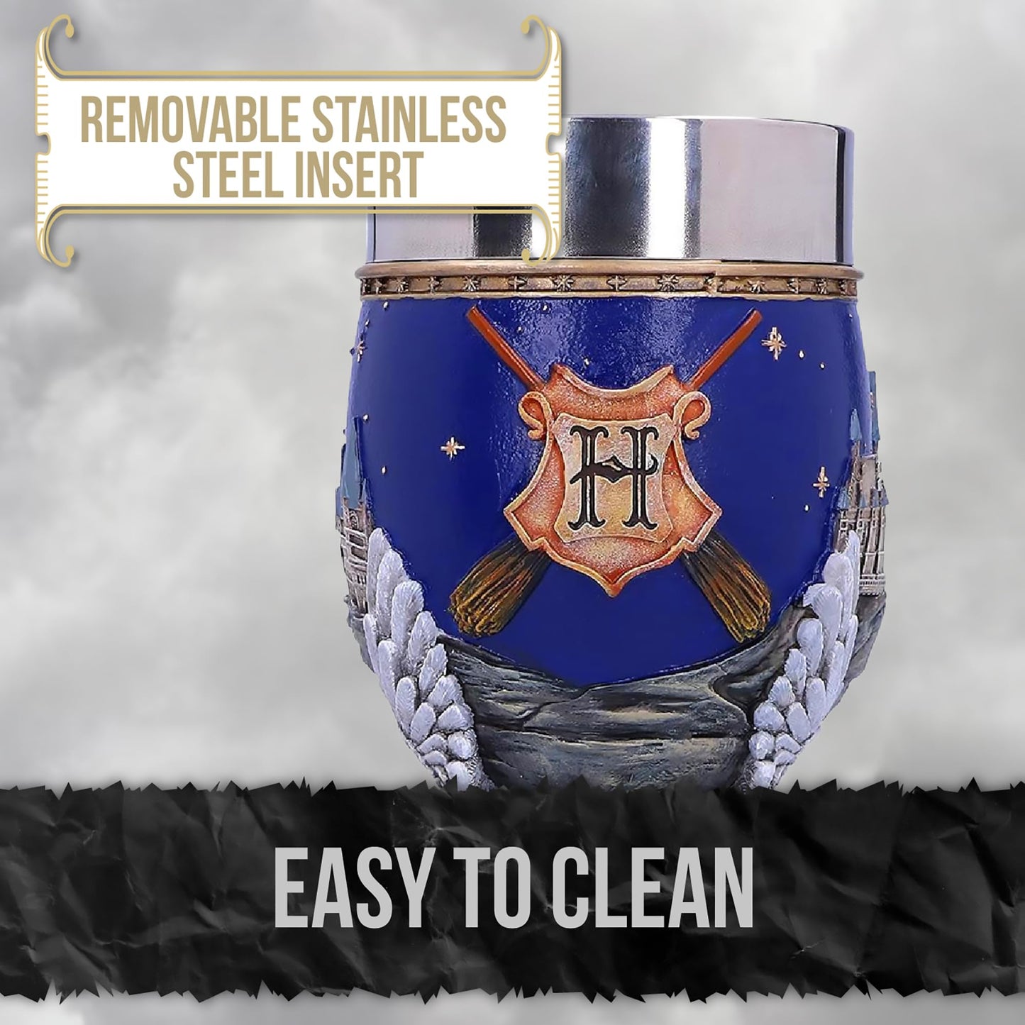 Nemesis Now Harry Potter Goblet, Hand Painted Harry Potter Collectible Chalice, Wizarding Wrold Cup, Ideal Gift for Potterheads - Hogwarts