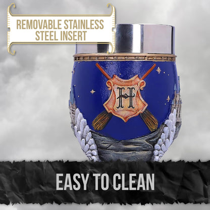 Nemesis Now Harry Potter Goblet, Hand Painted Harry Potter Collectible Chalice, Wizarding Wrold Cup, Ideal Gift for Potterheads - Hogwarts