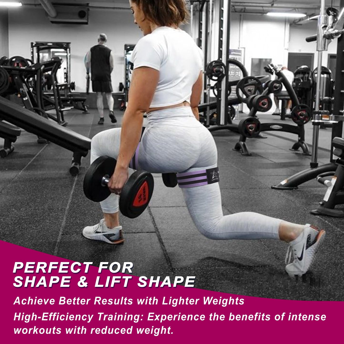 BFR Occlusion Bands for Women Glutes,Blood Flow Restriction Bands for Legs, Butt & Hip Building, Workouts, Best Fabric Resistance Bands for Squat Butt & Thigh