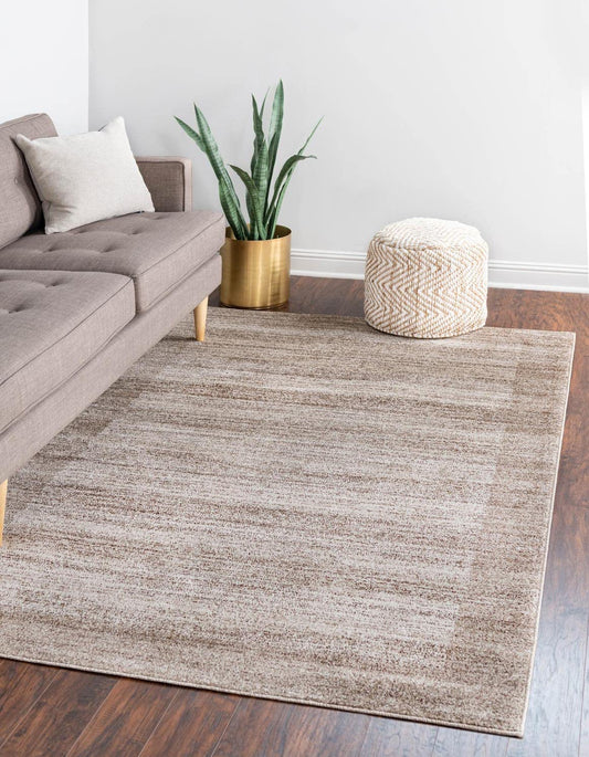 Unique Loom Del Mar Collection Area Rug - Abigail (4' 1" x 6' 1" Rectangle, Beige/ Ivory)