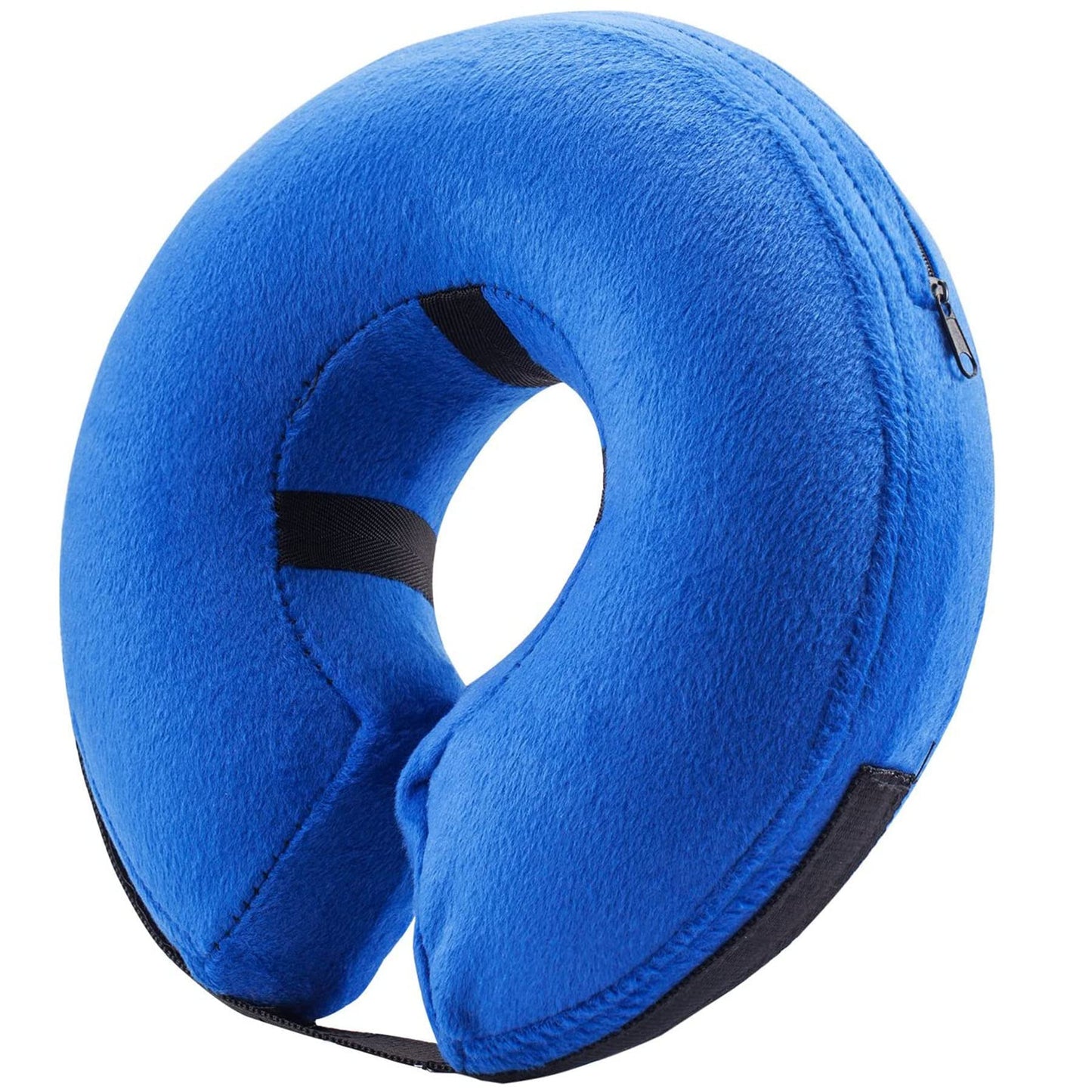 BENCMATE Protective Inflatable Collar for Dogs and Cats - Soft Pet Dog Cone Recovery Collar Does Not Block Vision E-Collar(Medium, Blue)