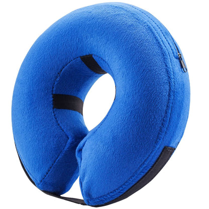 BENCMATE Inflatable Dog Cone Collar Alternative, Soft Dog Cone for Small Medium Large Dogs and Cats, Neck Recovery ECollar Donut Collar After Surgery (X-Small，Blue)