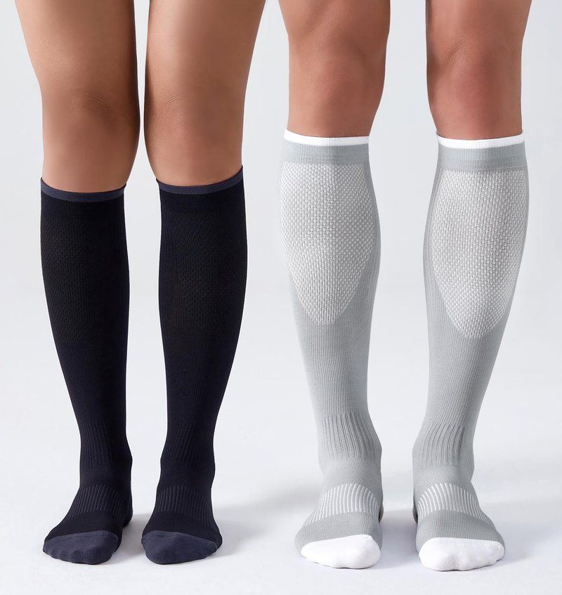 Bevigorio 3pairs Compression Socks for Women Men 15-20mmHg Circulation Cushion Knee High Support Socks Athletic Daily 3pairmix S/M