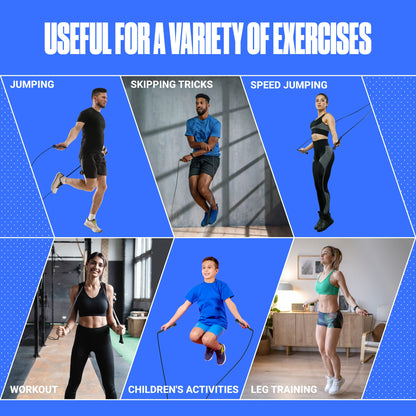 Adjustable Jump Rope for Fitness and Exercise – Skipping Rope for Cardio, Boxing, and Weight Loss – Speed Rope perfect for Men & Women