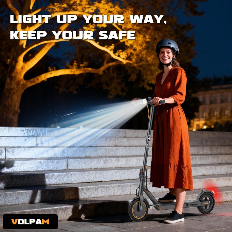 Electric Scooter for Adults, Max Speed 19 MPH, Up to 15 Miles Range, 350W Motor Adult E-Scooter, 8.5" Solid Tire, Foldable Scooter with Dual Braking, Smart APP, Light Control for Campus, Commuter