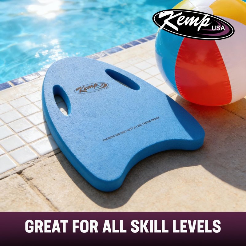 Kemp USA Contour Swim Kickboard with Handles EVA Foam Training Board Pool Swim Training Aid for Kick Drills Water Aerobics & Swim Teams 16.5 x 12.25 in Royal Blue