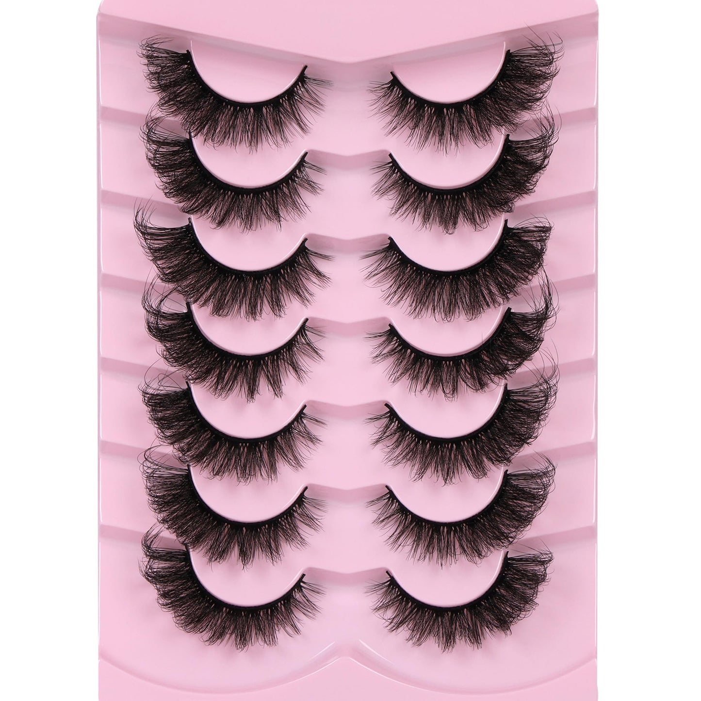 Mink Lashes Full False Eyelashes Wispy Cat Eye Lashes Strip 20MM Fox 8D Dramatic Pack 7 Pairs Fake Eyelashes by Ruairie