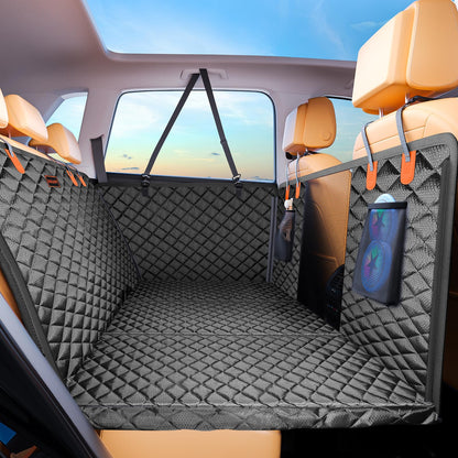 JOEJOY Back Seat Extender for Dogs - Dog Car Seat Cover for Dogs Waterproof & Foldable, Non-Slip Back Seat Cover with Hard Bottom for Cars, Trucks and SUVs, Suit for Travel Camping