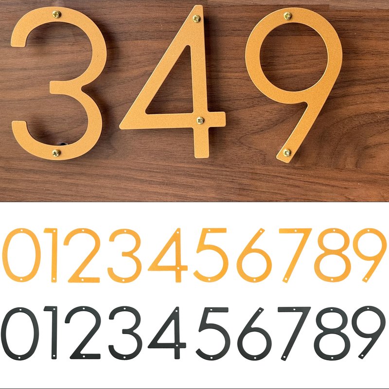 5"Floating House Numbers Metal House Numbers for Outside Large Address Numbers for House Mailbox Numbers Black Modern Aluminum Weatherproof Easy Installation (6, 5 Inch Black)