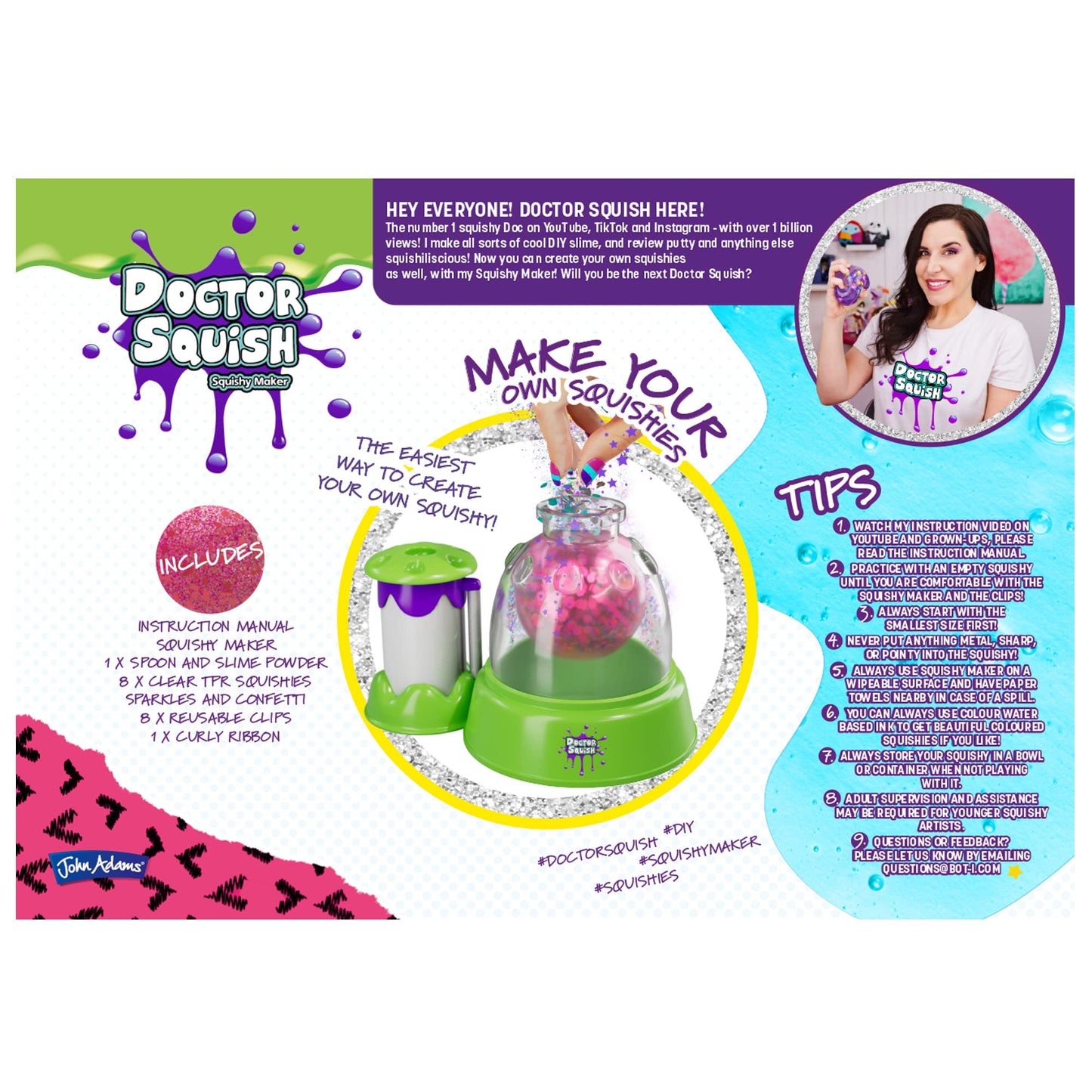 John Adams | Doctor Squish Squishy Maker: Make your own squishies! | Arts & crafts | Ages 8+, Green