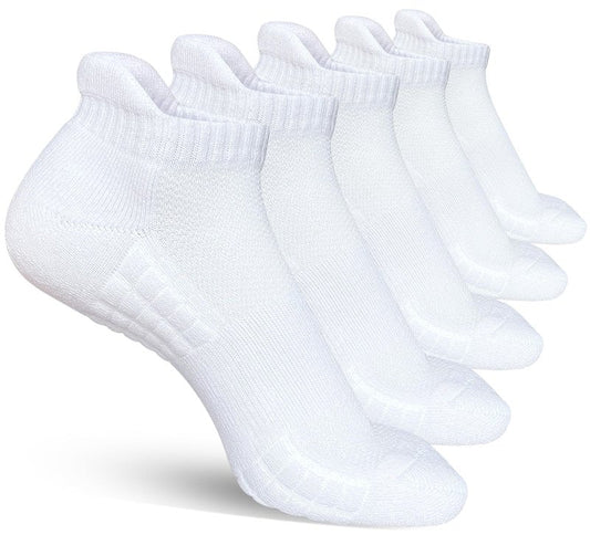 Kvckyyd Womens Athletic Cushioned Ankle Socks Anti-Blister Comfort Running Socks 5 Pairs