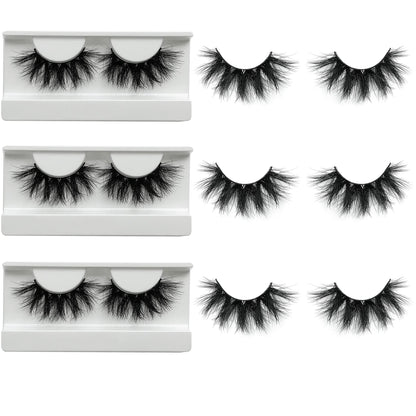 Mink Lashes Mikiwi Eyelashes, 5D Super Fluffy Long Dramatic Eyelashes, Thick HandMade Full Strip Lashes, Cruelty-Free Lash 20-22MM