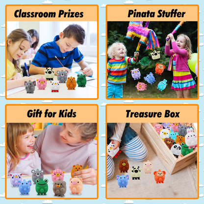 ChildFun 24 PCS Party Favors for Kids,3D Animal Pop Toys,Goodie Bags Stuffers for Kids,Pinata Stuffers Carnival Prizes,Fidget Toys Bulk,Prize for Classroom,Suction Toys for Toddlers