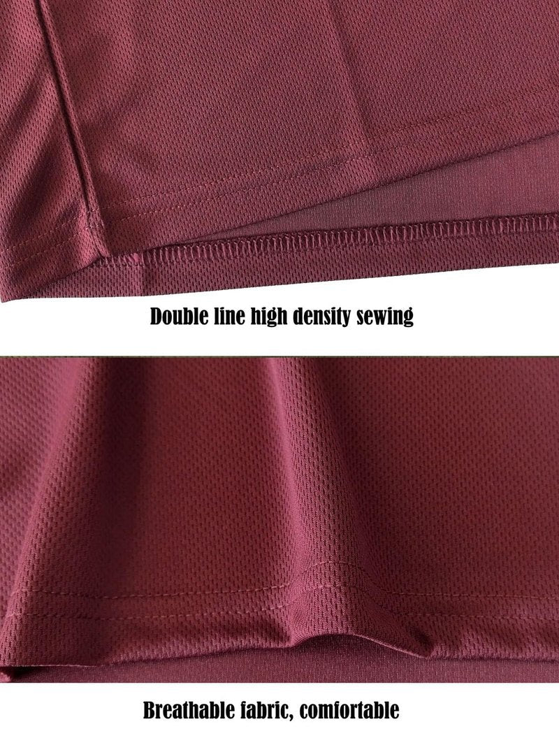 UV Sun Protection Long Sleeve T Shirts for Men Quick Dry Breathable Tshirts Athletic Casual Work Tees, 1 or 5 Pack