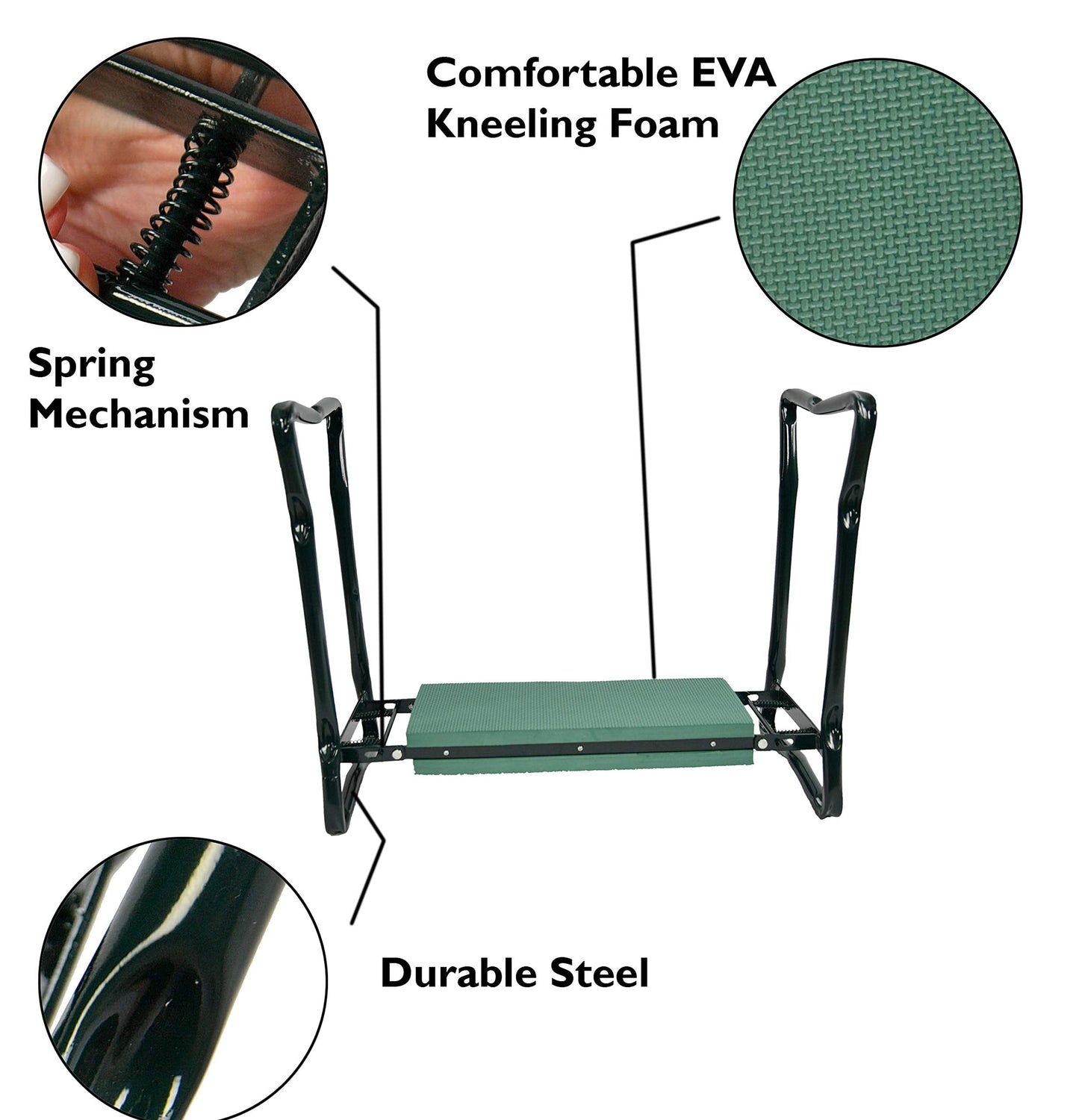 Home-X Foldable Garden Kneeler and Seat for Gardening, Camping, and More