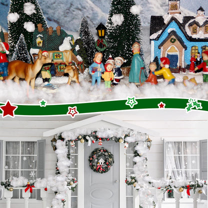 Riakrum Fake Snow Decor Artificial Fluffy Fiber Stuffing Fake White Snow for Tree Covering Home and Party Decorations(60 G)