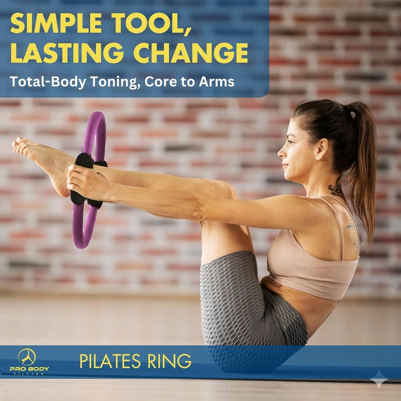 ProBody Pilates Fitness Circle - 14-Inch Ring for Toning Inner Thighs, Arms & Core